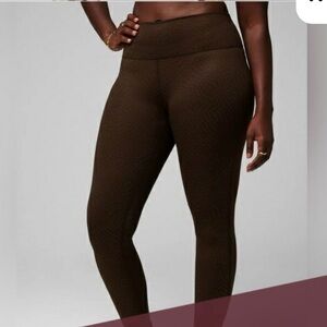 Fabletics 3XL OASIS High waisted leggings, in Cacao warped net.